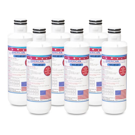 American Filter Co AFC-RF-L8 Refrigerator Water and Ice Filter compatible with ADQ74793501, 6PK ADQ74793501-AFC-RF-L8-6-93751